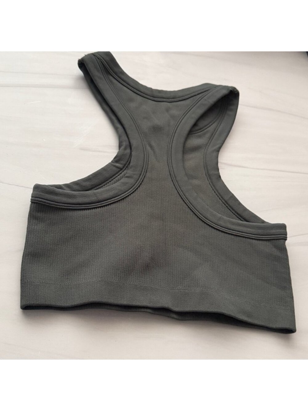 SET Active Women's Green High Neck Ribbed Sports Bra Size Small - Picture 5 of 5
